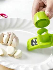 1 pieza Verde/2 piezas Rosa Molinillo de ajo mini, prensa de ajo creativa, machacador de ajo manual para la cocina, utensilios de cocina verdes, herramientas para picnic y barbacoa al aire libre