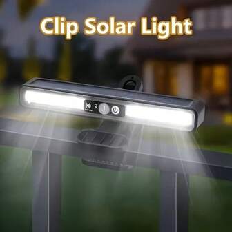 1 pieza Tira de luz solar para exteriores con sensor de movimiento - Iluminación comercial para calles, fácil de sujetar e instalar, adecuada para decoración de iluminación comercial de calles, cercas, patios y campamentos al aire libre