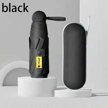 1pc Compact Folding Umbrella, Capsule Sunshade Umbrella, Mini Pocket Waterproof Portable Travel Umbrella (With Umbrella Case), Women's 2-In-1 Sunscreen Rainproof Umbrella, Mini Travel Umbrella, Women's Umbrella, Lightweight Portable Sunscreen Rainproof Umbrella, UV Protection, Windproof, 99% UV Protection, Unisex, Sturdy Structure, Sunscreen Rainproof, Essential Travel Rainproof Windproof Umbrella - Multicolor - View 13