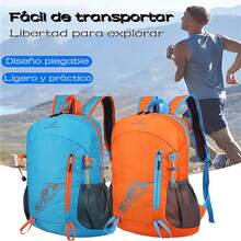 Mochila Ligera y Compacta para Viaje, Mochila plegable,Mochila Impermeable, Ligera para Senderismo Montañismo Escalada, Viaje, Ciclismo,Campismo Deportes al Aire Libre(plegable) - azul - Ver 12