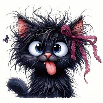 Cartoon Funny Cute Cat Stickers Suitable For Laptop, Phone, Motorcycle, Window, Wall, Cup