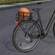 SanBouSi Iron Bicycle hinteren Korb, abnehmbare hinten Fahrradkorb Last 15kg, hinten Montage Fahrradkorb - Schwarz - Übersicht 10