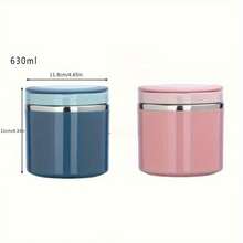 Stainless Steel Lunch Box With Handle - Leakproof Stackable Design, Heat & Cold Insulation For Office, School, Camping, Picnic - Pink/ Blue/ Turquoise - Modern Thermal Lunch Container, Portable Bento Box, Ideal Gift & Back To School Essential - 藍色 - 查看 4