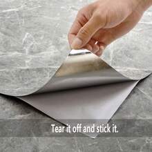 10/20Pcs Self-Adhesive PVC Floor Stickers, Wall Stickers, Marble Pattern, Peel And Stick, Easy To Install, Kitchen, Living Room, Bathroom, Corridor, Office, Waterproof Self-Adhesive Floor Stickers, Wall Stickers, Home Decoration 11.8In*1.8In