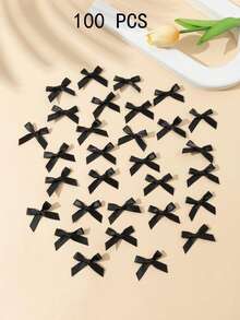 30/50/100 件纯色丝带蝴蝶结、内衣配件、袜子配件、丝带蝴蝶结、丝绸蝴蝶结、礼品、礼盒装饰、包装、装饰用品、丝带蝴蝶结