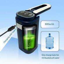 5加仑水瓶泵可折叠喷嘴，自动饮水机Type-C充电便携式电动饮水壶 - 彩色 - 查看 8
