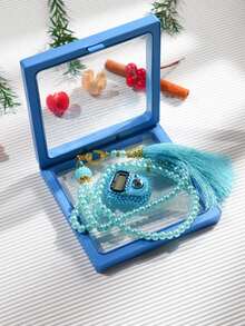 99pcs Faux Pearl Prayer Beads Rosary Counter With Rhinestone Decor 2pcs Transparent Jewelry Box, For Counting In Sports, Prayer, Golf, Great Gift For Holidays - Multicolor - View 6