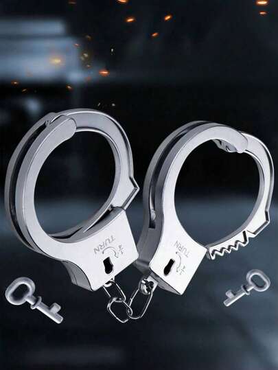 Algemas de brinquedo realistas, joias, acessórios de maquiagem, acessórios de fantasia, acessórios de RPG, acessórios de palco, acessórios de jogos para casais, acessórios de performance de prisioneiros, acessórios combinando, acessórios de performance, acessórios de feriado, portáteis, inovadores, adequados para homens, mulheres, adultos como presentes, acessórios de performance de cosplay de plástico, algemas galvanizadas, brinquedos de mordaça realistas, festa, feriado, acessórios de fantasia