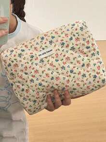 Set de 3 bolsas de cosméticos de terciopelo con bordado floral, para guardar productos de cuidado de la piel, lápices labiales, accesorios para el cabello o como esenciales de viaje, regalo de cumpleaños, regalo para dama de honor, regalo para maestros, regalo del Día de la Madre, adecuado para bolsa de maquillaje, útiles escolares, esenciales de viaje, esenciales navideños, bolsa de cosméticos, estuche de maquillaje, organizador de maquillaje, Invierno 2024 - Multicolor - Ver 10