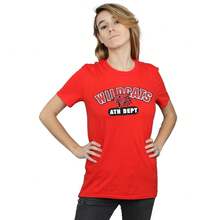 Disney Womens/Ladies High School Musical The Musical Wildcats Athletic Cotton Boyfriend TShirt (Red) - Red - View 1