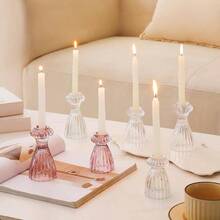 Glass Candle Stick Holder Set Of 3 U2013 Premium Taper Candle Holders Ambiance - Candle Sticks Holder Decor Special Occasions -