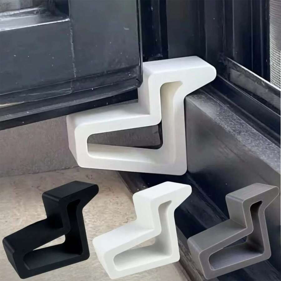 1pc Compact Multi-Function Silicone Door Hook & Window Clip, Heavy Duty Door Stopper, Non-Slip Door Wedge, Firm Grip, Windproof, Suitable For Home, Office, Patio
