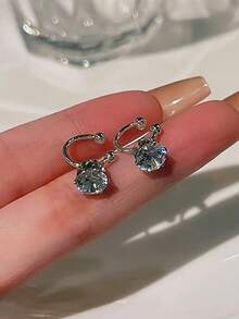 2pcs Gold & Silver Metal Earring Set, For Women - Silver - View 2
