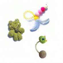 1/3/5 Stücke zufällige Farbe Katzen Federn Plüsch Katzenminze Spielzeug, Angstlinderung für Wohnungskatzen, Zahnreinigung, Verdauungsförderung, interaktives Spielzeug aus weichem Material, mit Katzenminze angereichert für erhöhte Anziehungskraft, mit Kick- und Schlagaktion, zur Unterhaltung und Stimulation von Katzen in Innenräumen, das perfekte Geschenk für Haustierkatzen zu Weihnachten und Neujahr