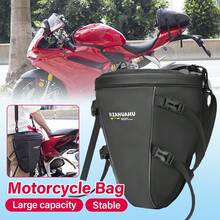 Waterproof Motorcycle Tail Bag Motorbike Back Seat Bags Waterproof Wear Resistant Multi-Functional Durable Moto Rider Backpack - màu đen - Xem 1