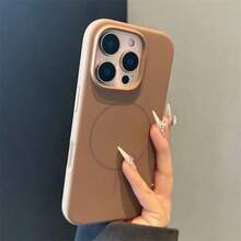 Luxury Glossy Fluorescent Liquid Silicone Phone Case, Compatible With IPhone 17 Air, 16, 15, 14, 13, 12, 17 Pro Max Plus, With Magnetic Soft Cover - Far Peak Blue - View 8