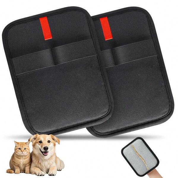 Static Pet Hair Removal Gloves, Reusable Electrostatic Pet Cat Dog Hair Remover Grooming Gloves Brush Tool For Couch, Furniture, Carpet, Car Seat