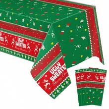 3 Packs/1-Pack Christmas Check Tablecloth, Snowflake Tablecloth, Buffalo Check Tablecloth, 51 X 86 Inches Disposable Rectangular Red And Black Buffalo Check Tablecloth, Suitable For Christmas Atmosphere Party Decoration And Winter Holidays