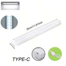 Luce notturna a LED con sensore di movimento senza fili, ricaricabile USB, striscia lunga per armadi, cucine, guardaroba, comodini, scale. Modalità luce fissa e modalità rilevamento movimento, luce LED, luce a parete, luci con sensore di movimento, luce notturna, luci per armadi