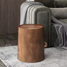 1pc All-In-One Minimalist Wood Grain Trash Can, Slim Space-Saving Design, Removable Odor-Control Lid, Touch-Resistant Surface, Modern & Stylish For Living Room/Bathroom/Bedroom/Office/Dorm, Apartment Storage Essential, Small Trash Can, Waste Basket, Office Decor, Space-Saving Solutions, Home Organization Must-Haves