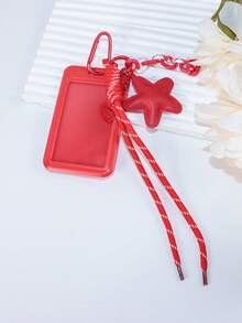 1pc Kawaii Cute ID Card Holder Star Charm Keychain Suitable For Women Daily Wear Best Gift For Doctor Nurse Teacher Student Office Worker Money Wallet Mini Wallet Purse Wallet Wristlet Wallet Card Wallet