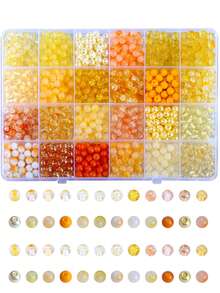 6mm Glass Beads Kit, Round Glass Beads Kit For Jewelry Making, Beads Ideal For Beginners, DIY Arts Crafts, DIY Craft Beads, Best For Friendship