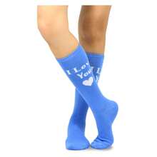 Valentine's Day Socks - TeeHee Cotton Crew Socks 3 Pair Pack 2 Women + 1 Men - Love Heart Designs - Black - Comfortable & Breathable Gift - 如圖717 - 查看 7