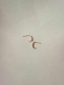 GAGAFEEL 1pair Mini And Minimalist S925 Sterling Silver Gradient Three Zirconia Stud Earring For Daily Wear For Girlfriends Gift