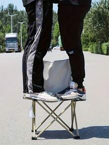 1 ultraleichter, tragbarer, faltbarer Klappstuhl mit Aufbewahrungstasche und Seitentaschen, mit Rückenlehne - für den Innen- und Außenbereich, Edelstahlrahmen, wasserdichter Oxford-Stoff-Sitz, schnelle Montage, perfekt für Camping, Strand, Picknicks, Angeln, Outdoor-Aktivitäten und Wandern, ideal für den Garten, Campingmöbel, tragbarer Sitz, Camping-Sofa