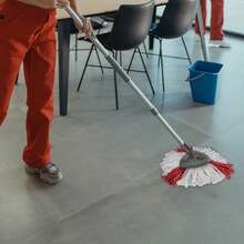 O-Cedar Compatible Spin Mop And Bucket Replacement Set - Adjustable 30 To 58 Inch Handle With 4 Refill Heads, Complete Mop System For Deep Cleaning Floors - Đỏ - Xem 7