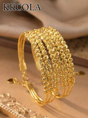 KKCOLA 1 件时尚波浪纹多圈串珠手链，波西米亚风格，派对/节日礼物，珠宝配饰，日常佩戴