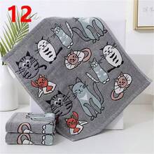 1 Stück ultra-weiches Handtuch mit süßem Katzen Muster, Größe 13.39 X 15.75 Inches, geeignet für Bad und Küche