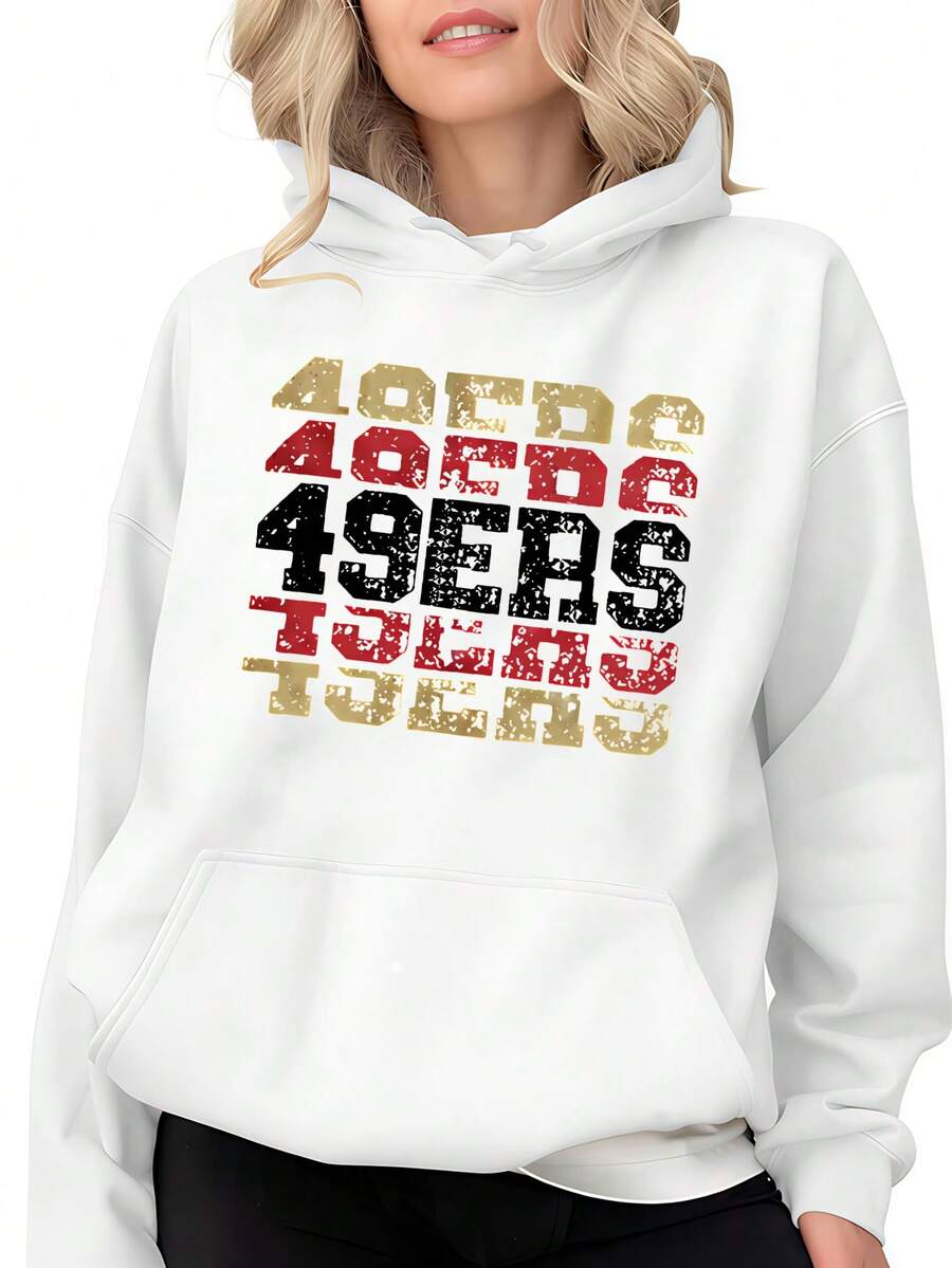 49ers San Francisco Big Size Women Hoodie Hoodies 49ers Football Gift For Women - 白色 - 查看 1