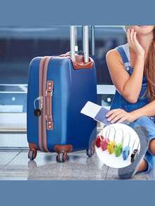 Combination Lock, Bike Lock Anti Theft,Bike Lock,3 Digit Mini Code Lock,Padlock,Outdoor Waterproof Padlock Code Lock Cable Luggage Locks,Self Defense,Small Cable Locks Waterproof Padlock With Wire Rope,Luggage Lock Bag Locks Gym Locks With Combination Code For Travel,Backpacks, Holiday Suitcase - Multicolor - View 7