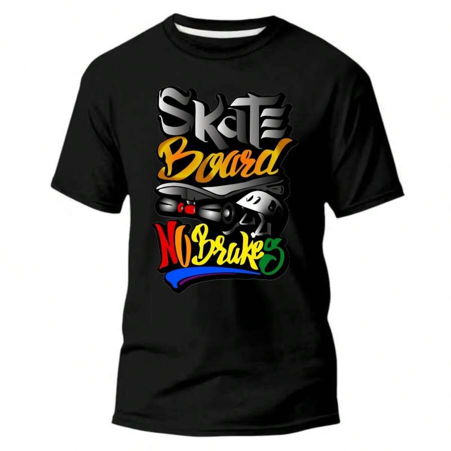 CAMISETA STREETWEAR SKEITISTA RADICAL CAMISA MASCULINA 100%ALGODAO UNISSEX - Preto - Visão 1