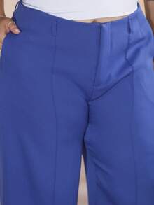 Plus Size Wide Leg Pants, New Fashion Tailored Fabric - 藍色 - 查看 7