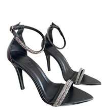 Pointed Toe Sandal With Rhinestones And Buttons, High Heel - màu đen - Xem 5