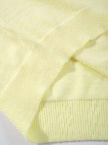 Suéter unissex casual folgado com estampa de letras em tricô, gola redonda, manga longa e ombros caídos, em cores sólidas, ideal para primavera, outono e inverno.