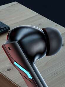 ASUS 华硕无线入耳式高品质声音独特设计内置麦克风，功能触摸切换游戏音乐适用于黑白款 - 黑色 - 查看 10