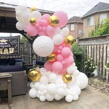Juego de Globos para Decoraciones de Fiesta,100 piezas de Globos de Colores para Propuesta, Boda, Cumpleaños, Aniversario etc. paquete de 100 globos de colores surtidos, ideal para llenar salones, patios y jardines en propuestas, bodas, cumpleaños y aniversarios - Blanco-95 piezas - Ver 7