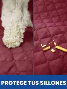 Living Room Cover 3 Pieces Double View Anti-Mite Protector, Sofa Cover - Burgundy - View 3