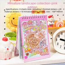 1 zestaw dużych naklejek z motywami krajobrazowymi, 20 dużych kolekcji scen, różnorodne style do wyboru, trójwymiarowe naklejki 3D z motywami domów, ręcznie robione naklejki z miniaturowymi scenami studenckimi, naklejki z kolażem z grami rodzinnymi, odpowiednie na małe prezenty na spotkania rodzinne, naklejki z motywami budowy kampusu