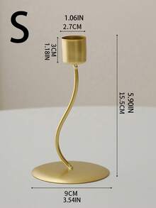 1pc Luxury Vintage Candlestick Decor, Simple Romantic Candlelight Dinner Table Decoration