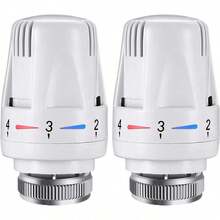 两件套恒温加热器，TRV M30 X 1.5 散热器恒温器，散热器恒温器头，散热器阀门更换头，供暖系统，办公室、家庭用恒温器散热器阀门