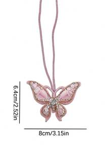 1 chiếc Ba lô mini hình bướm đính hạt thủ công/Túi đeo vai/Túi tote/Túi đeo chéo Phụ kiện đa năng màu trơn thanh lịch dành cho các cặp đôi Bạn bè Học sinh Nam Nữ Hàng ngày Kỳ nghỉ Du lịch Mùa thu - Hồng - Xem 2