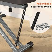 Dlandhome Squat Assist Trainer For Hip And Leg Exercises, 5-Position Adjustable Seat Cushion, Upgraded Version Enhanced Resistance,Squat Exercise Equipment For Home Gym Fitness - Bạc đen - Xem 6