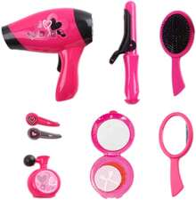 Hairdressing And Vanity Handbag Beauty Girls Styling Toy Set - Pink - View 3