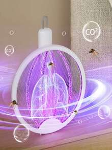 4-In-1 Rechargeable Electric Mosquito Swatter, Powerful Lithium Battery Mosquito Killer Lamp, Fly Swatter