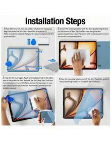 2片装磨砂屏幕保护膜,兼容第11/10/9/8/7/6/5代,10.9英寸/10.2英寸/9.7英寸,Air7/Air6/Air5/Air4/Air3/Air2/Air1/Pro 9.7/Pro 10.5,PET材质屏幕保护膜,平板电脑必备,适合日常、办公、家用,防水、防震、防刮、防指纹,全屏覆盖。 - 2個 - 查看 7
