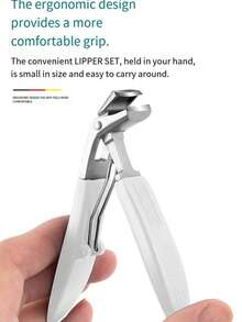 New Curved Tip Pliers, Ingrown Toenail Clippers, Stainless Steel Double-Edged Nail Trimmer, Suitable For Thick Nails, Middle-Aged And Elderly, Home And Pedicure Salon